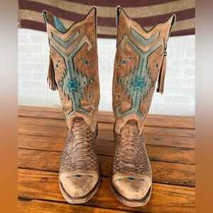 Corral Vintage Boots C2693 Python Aztec SZ 10
